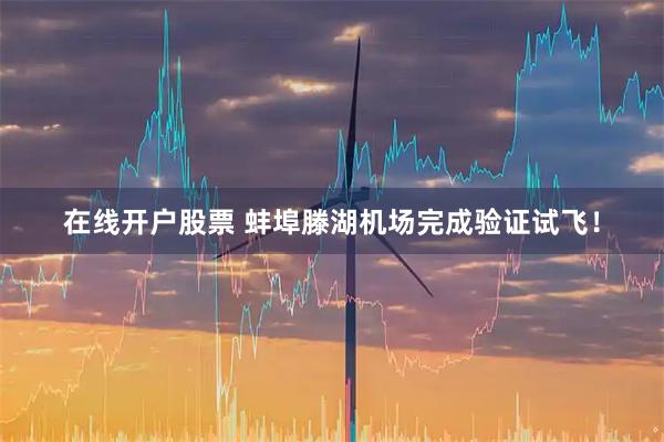 在线开户股票 蚌埠滕湖机场完成验证试飞！